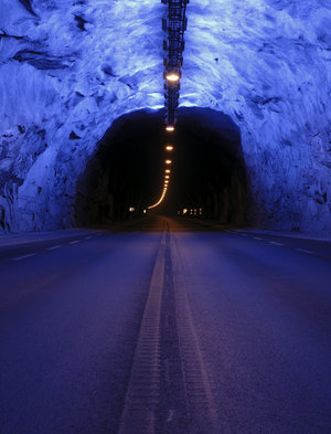 Laerdal Tunnel en Norvège